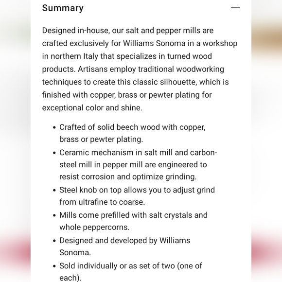 Williams Sonoma Gold Salt & Pepper Shakers,Color Brass, Retail Price $249.95US - Picture 3 of 11